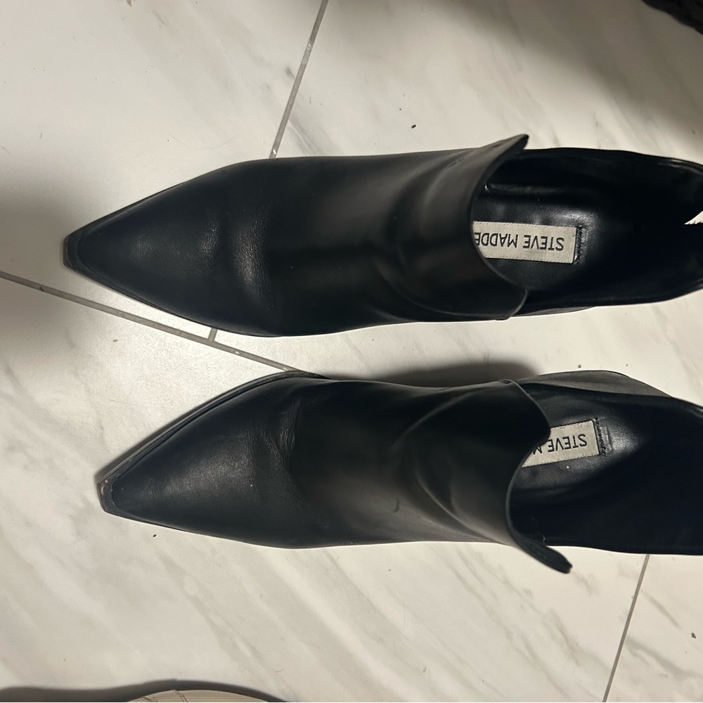 Steve Madden Black Ankle Booties